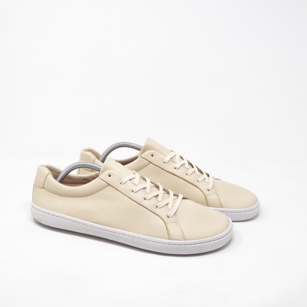Origo Men Everyday Sneakers Latte Beige Leather Barefoot Minimalist Low Top 10